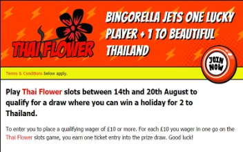 Win a Trip for 2 to Thailand from Bingorella