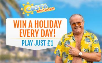 Win an All-Inclusive Holiday to Spain Every Day For £1 with Costa Bingo