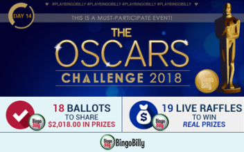 Last Call For Bingo Billy's $2,018 Oscar Challenge