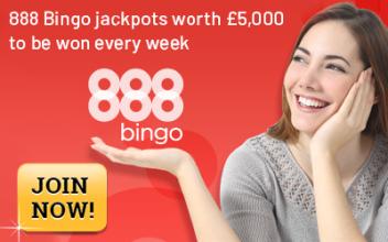 888 Bingo Jackpots Worth £5,000 to be Won Every Week